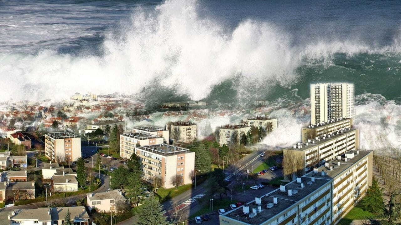 Cena de Tsunami: A Fúria da Natureza
