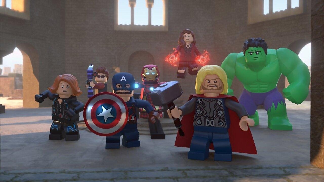 Cena do filme LEGO Marvel Vingadores: Time Twisted