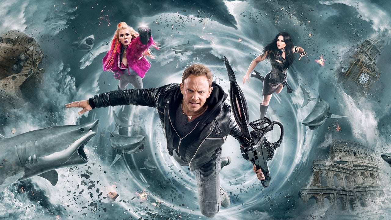 Cena do filme Sharknado 5: Voracidade Global