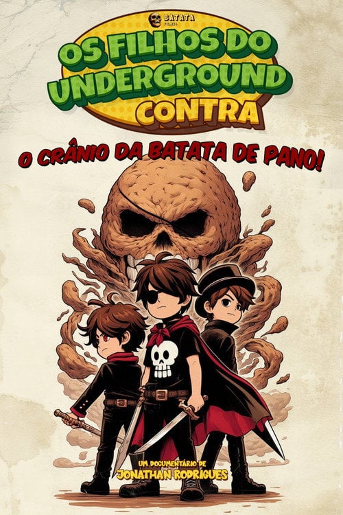 Poster do filme Os Filhos do Underground contra o Crânio da Batata de Pano